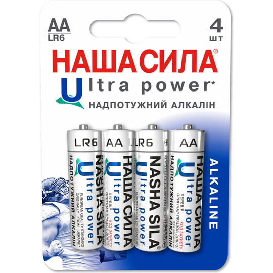Батарейка Наша Сила LR6 UltraPower 4*BL