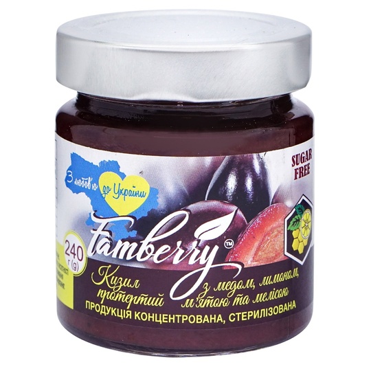 Кизил з мед.,лимон Famberry 240г