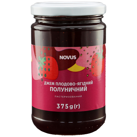 Джем Полуниця Novus с/б 375г
