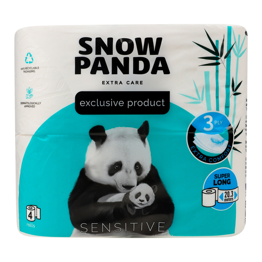 Папір туал.3ш.Sens.E.C.Сніжна панда 4шт
