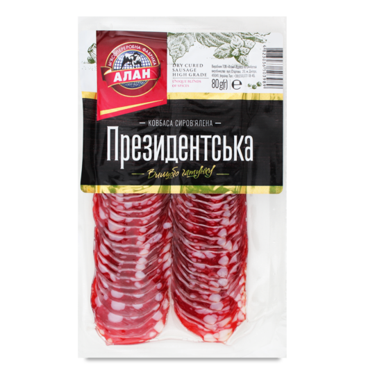 Ковбаса Президен.Алан с/в в/г в/у 80г