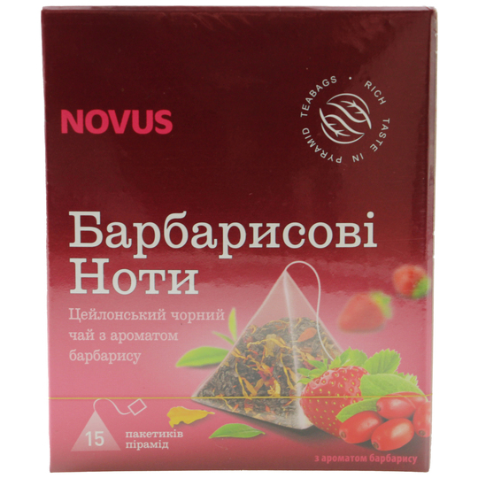 Чай чор.Барбарис.ноти Novus 15*2г