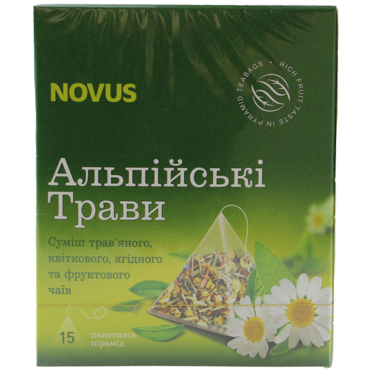Чай тряв.фр.ягід.Альп трави Novus 15*2г