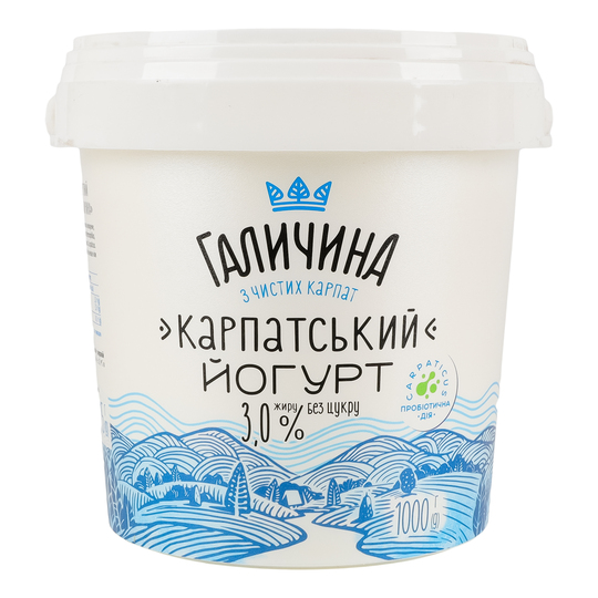 Йогурт Карпатський 3% б/ц Галичина 1кг