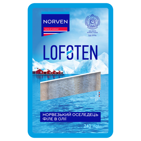 Оселедець в олії терм Norven 240г