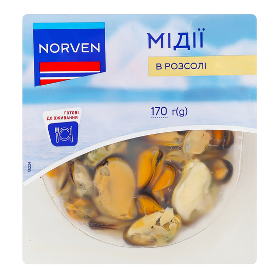 Мідії в розсолі Norven 170г