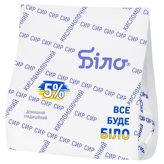 Сир кисломолочний 5% Білоцерківське 350г