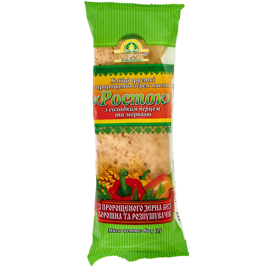 Хлібці з пр.пш.мор.і сол.пер. Росток 80г