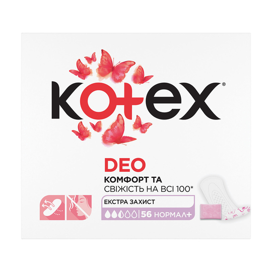 Прокладки щод.Kotex Deo Normal Pl.56 шт