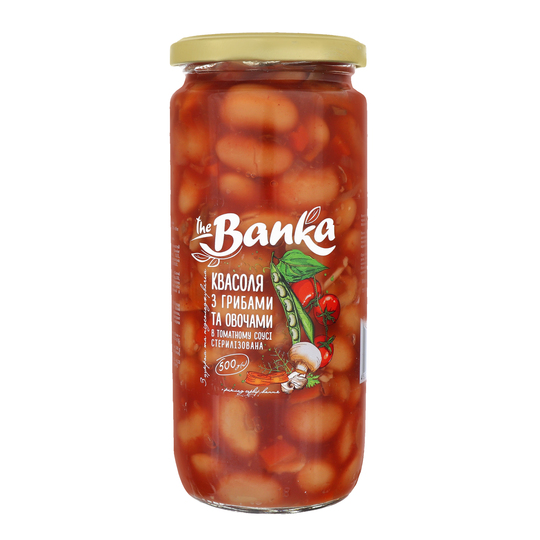 Квасоля з грибами та овоч.the Banka 500г