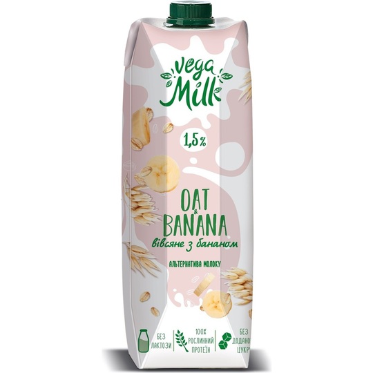 Напій вівс.1,5% з бан.Vega Milk 950мл