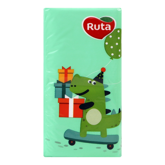 Хустинки нос.Ruta дит.10*10 3-х шар.б/а