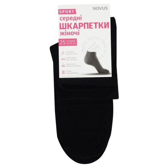 Шкарпетки ж.дем.сер.Novus р.25 чор.