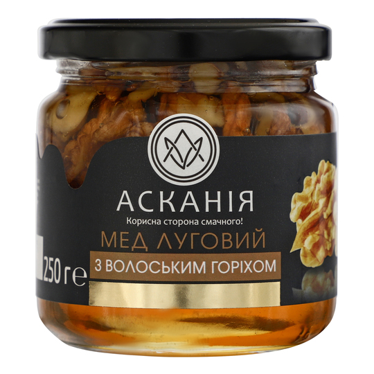 Мед з волоським горіхом Асканія 250г