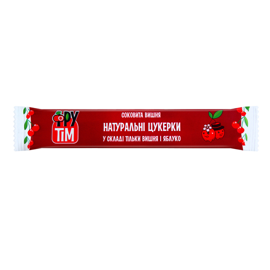 Цукерки натур.ябл.-виш.Фрутiм 20г