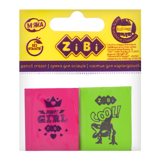 Гумка книжка 30*25*8мм по 2шт