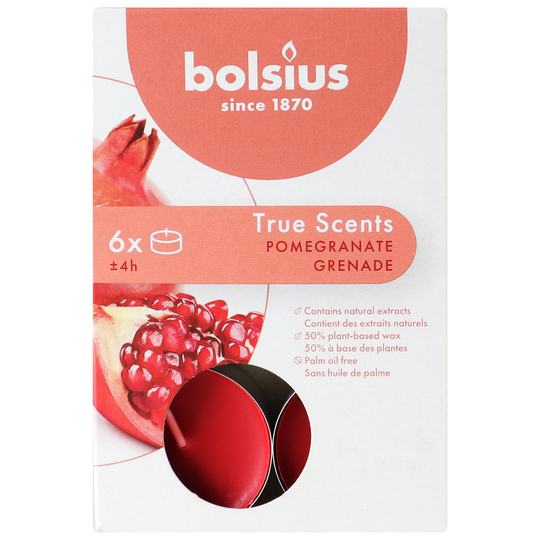 Свічки чай.аром.Bolsius 4г.Гранат 6шт