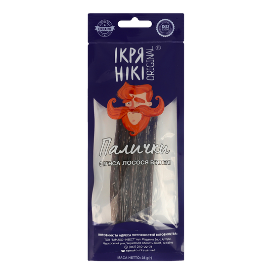 Палички м'яса лосося в'ял.Ікрянікі 35г
