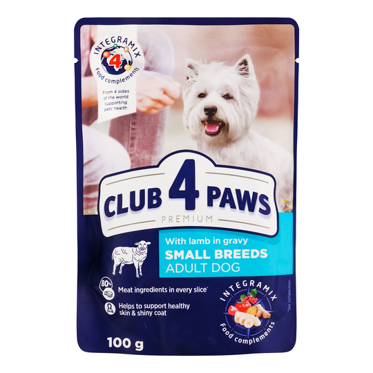 Корм конс.д/соб.ягн.Club 4Paws 100г