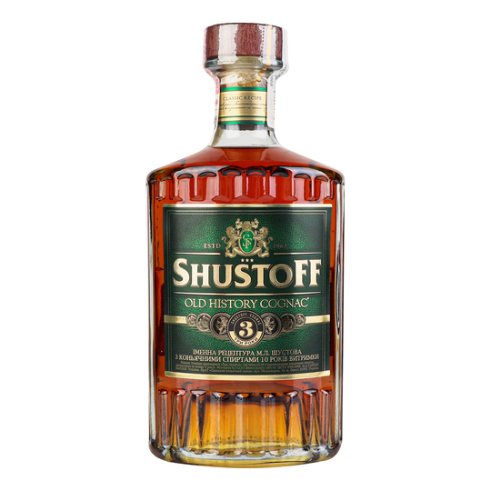 Бренді Shustoff Old History 3*40% 0,5л