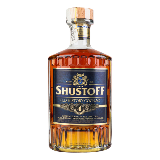Бренді Shustoff Old History 4*40% 0,5л
