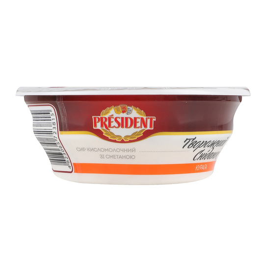 Сир 9% к/м смет курага President ст 180г