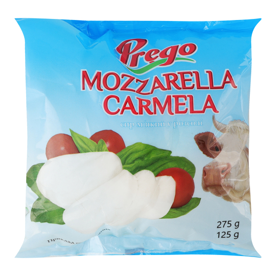 Сир 45% р/сол Mozzarel carmel Prego 125г