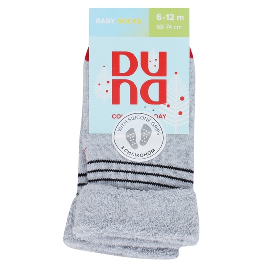 Шкарпетки д.з.сил.Duna4009р.10-12 св-сір