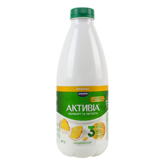 Йогурт 1,5% ананас Активіа пет 800г