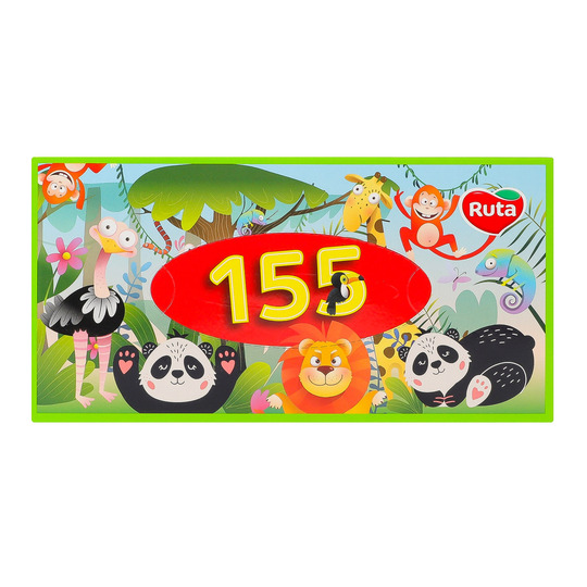 Серветки косм.біл.Ruta пен.155л 2ш