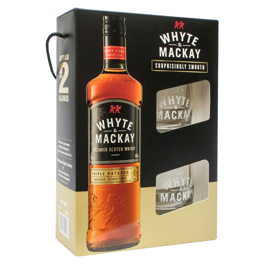 Наб.Віскі Whyte&Mackay 40% 0,7л+2с