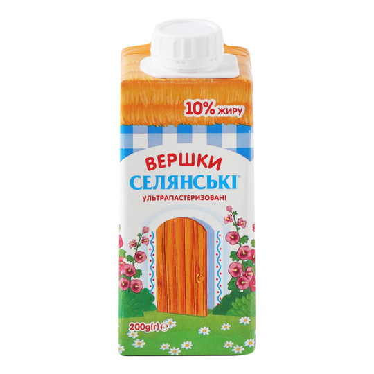 Вершки 10% ультр/паст Селянське 200г