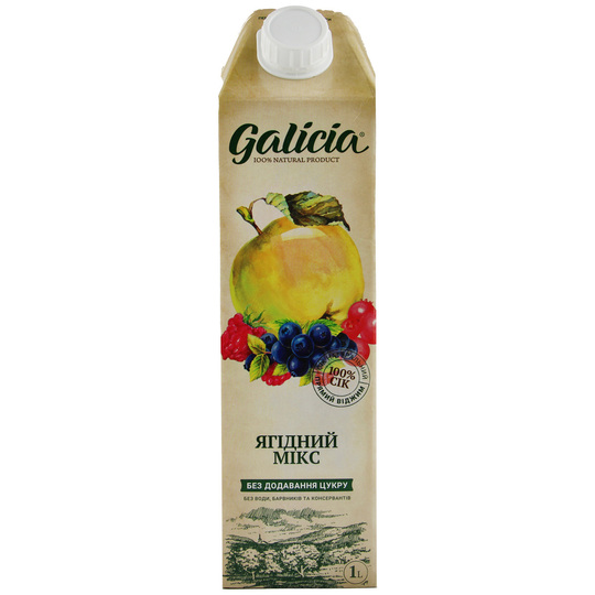 Сік Galicia ягідний мікс 1л т/п