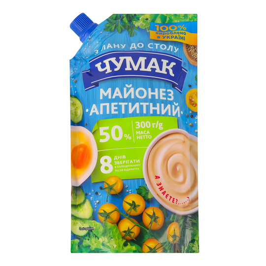 Майонез Апетитний 50% Чумак ДП 300г