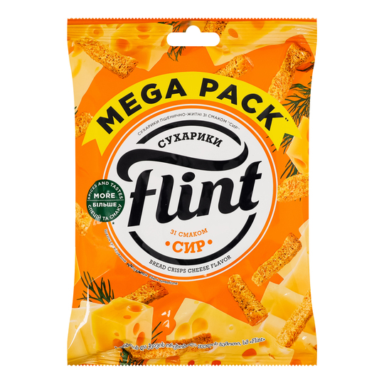 Сухарики пшен-житні смак сир Flint 100г