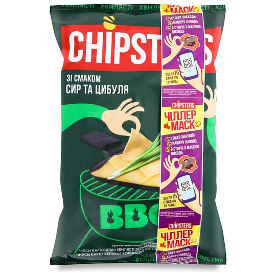 Чипси карт.риф.сир-циб.Chipster's 120г