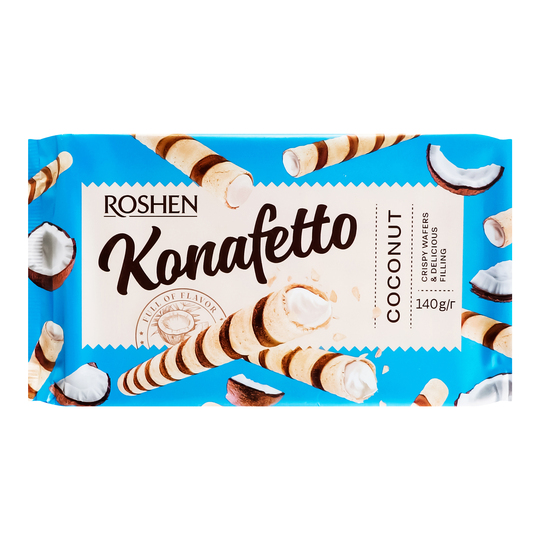 Трубочки ваф. з кок.нач. Konafetto,140г