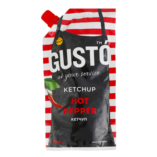 Кетчуп Hot Pepper Gusto д/п 250г