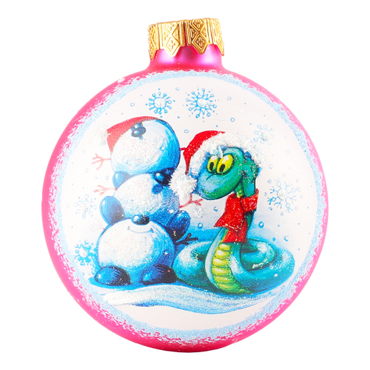 Куля скляна д.65мм мал.Символ року шт