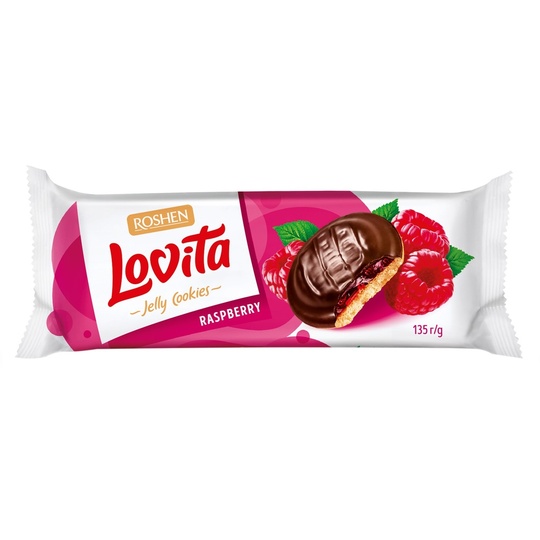 Печиво здобне Lovita малина Roshen 135г