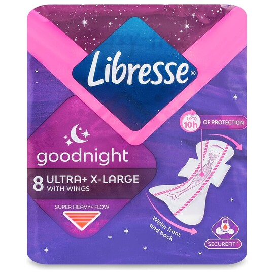 Прокладки гіг.Libresse Ult Nigh Extra8шт