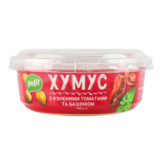 Хумус з в'ялен томат і базилік Yofi 250г
