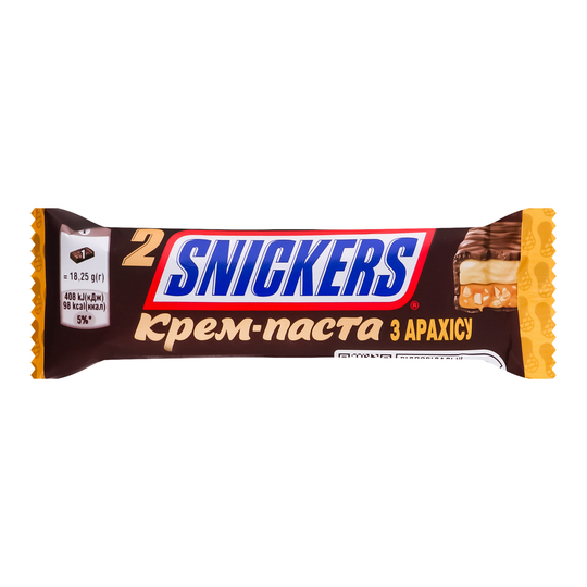 Батончик крімі з арах.мас.Snickers 36,5г