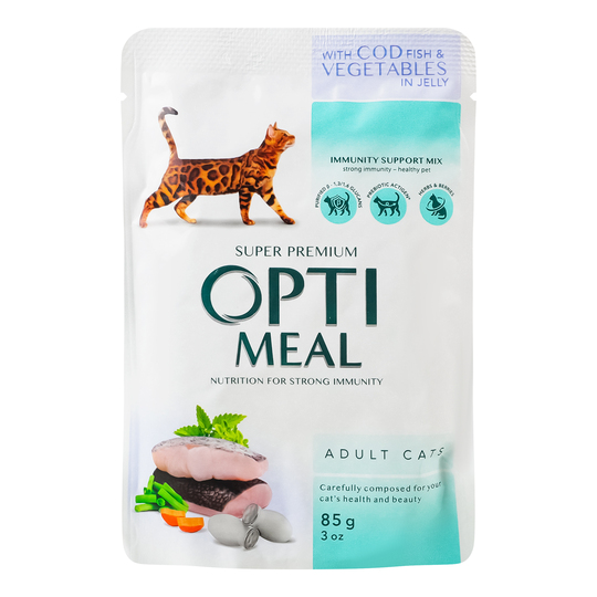 Корм конс.д.кот.тріска.овоч.Optimeal 85г