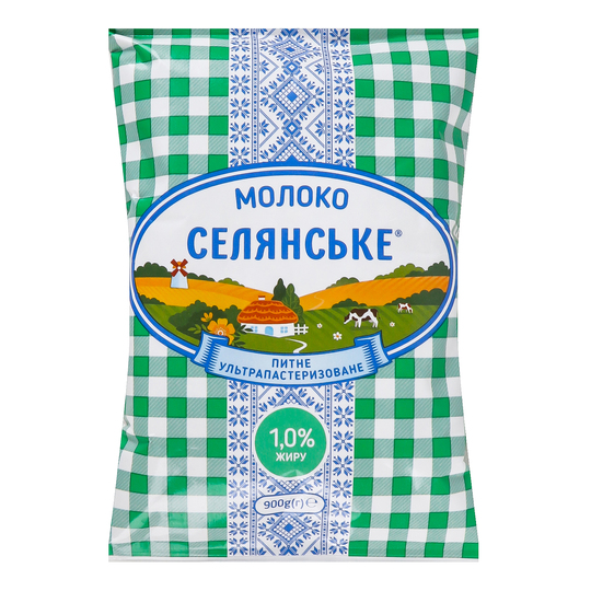 Молоко 1% у/п Селянське TFA 900г