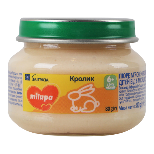 Пюре м'ясне Кролик від 6 міс.Milupa80г