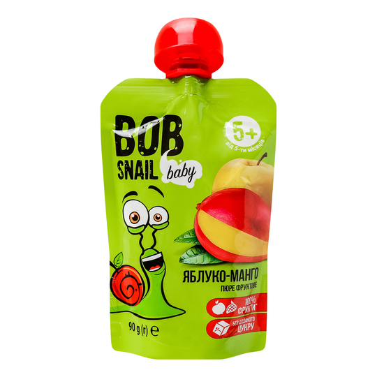 Пюре фрук.Ябл/Манг від 5м.Равлик Боб 90г