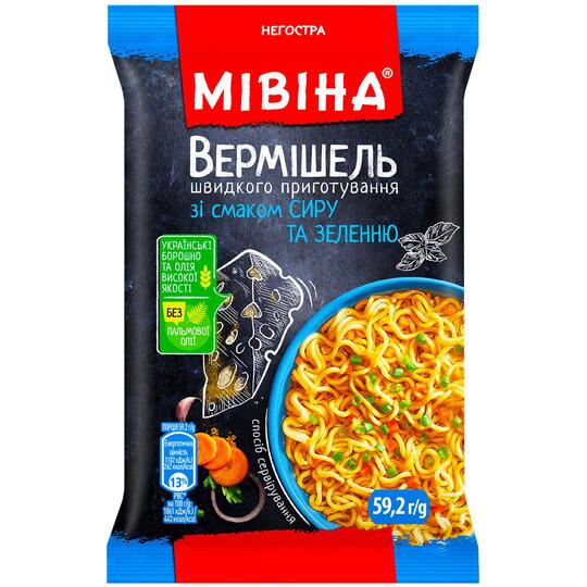 Вермішель шв/п сир із зел.Мівіна 59,2г