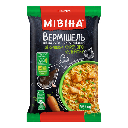 Вермішель куряча негостра Мівіна 59,2г