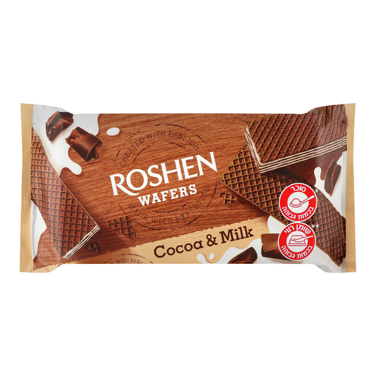 Вафлі Roshen Wafers какао-молоко 216г